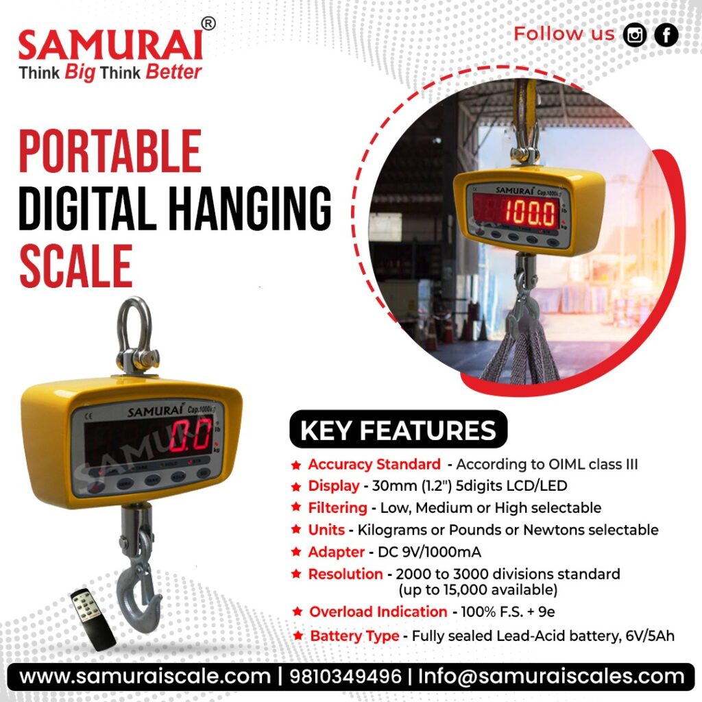 Explain the types & uses of the Hanging Scale