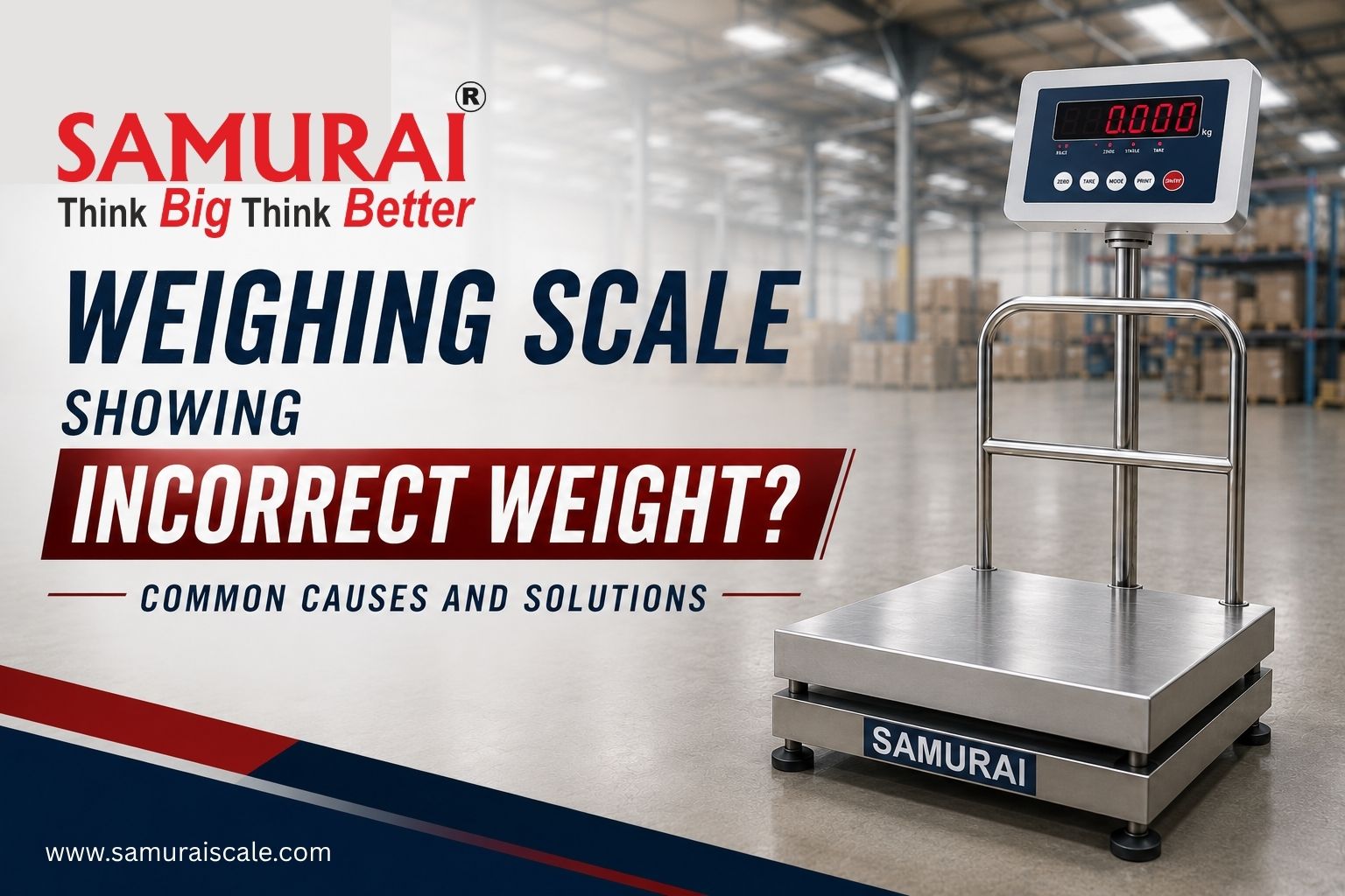 Weighing Scale Showing Incorrect Weight